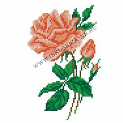 Чайная роза. Дизайн №2 (набор для вышивания крестом)