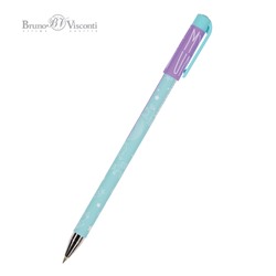 Ручка шариковая 0.5 мм, синяя "HappyWrite. Зефирные животные. Единорог и радуга" (Bruno Visconti)