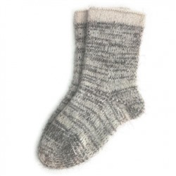 Мужские теплые шерстяные носки цвета светлый меланж - 502.15