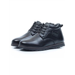 TYM9713A BLACK Ботинки зимние мужские (искусственная кожа, искусственный мех) размер 40