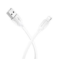 USB кабель Lightning 1.0м BOROFONE BX19 (белый) 2.4A