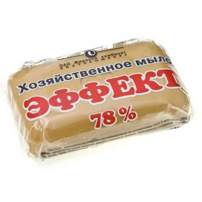 Мыло хоз ЕЖК 78% Эффект 200г в уп (60)