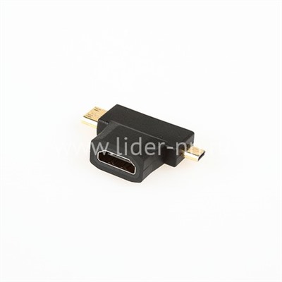 Переходник HDMI to mini HDMI to micro HDMI (Perfeo)