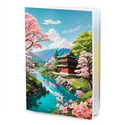 MOB702 Обложка для паспорта ПВХ Японский пейзаж