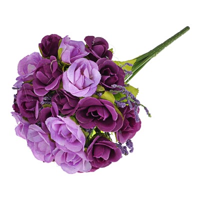 TCV016-01 Искусственные цветы Розы, 24х10см, цвет фиолетовый