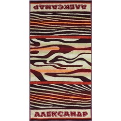 Полотенце махровое именное Александр 2880-1 (коричневый цвет)