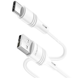 USB кабель для USB Type-C 1.0м BOROFONE BX43 (белый) 3.0A