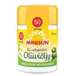 Витамин Д на оливковом масле OLIIVIÖLJY D-VITAMIINI "50 мкг" Minisun 150 кап