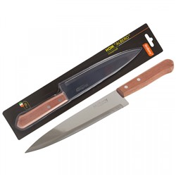 Нож кухонный дерев ручка 20см поварской сталь 3CR13 SS Mallony (72)