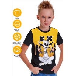 Футболка для мальчика CRAZY GETUP SS22BJ910 T-shirts черный р. 158