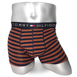 Мужские боксеры Tommy Hilfiger коричневые в синюю полоску T19
