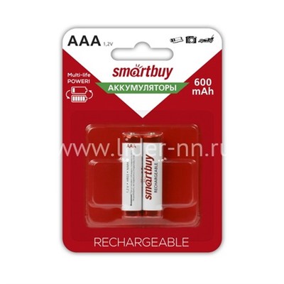 Аккумулятор Smartbuy LR03/2B 600mAh (AAA)