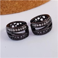 Серьги коллекция Xuping Black покрытие позолота