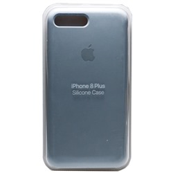 Силиконовый чехол для Айфон 7/8 Plus серо-синий