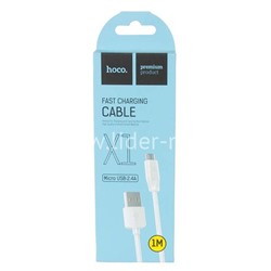 USB кабель micro USB 1.0м HOCO X1 (белый) 2.4A