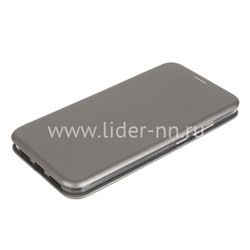 Чехол-книжка для Xiaomi Redmi Note 7 Brauffen (горизонтальный флип) серебро (пакет)