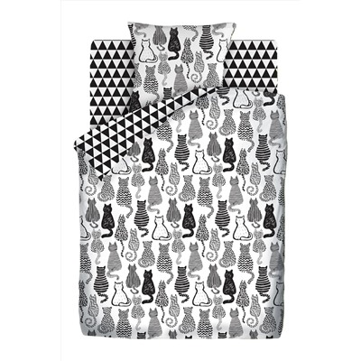 Постельное белье Crazy Getup (70х70) Graphic cats 1, 5 сп