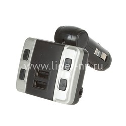 MP3 FM Modulator BT08 (2USB/Micro SD/дисплей) черный