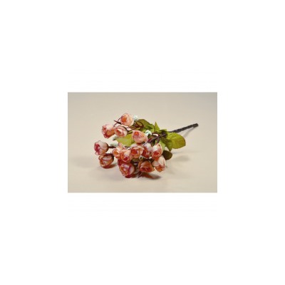 Букет искусственный «Роза» закрытая  персик 33 см