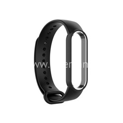 Силиконовый ремешок для Xiaomi Mi Band 5/Mi Band 6 (черный)