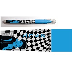 Ручка гелевая 0,5 мм, синяя, с резинкой для пальцев "Аниме" (Центрум)