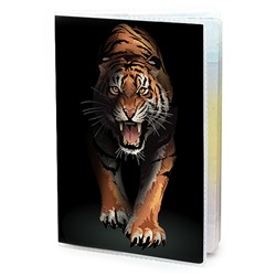 MOB244 Обложка для паспорта ПВХ Рык тигра