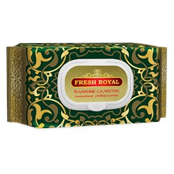 Влажные салфетки очищающие универсальные Fresh Royal, 120шт