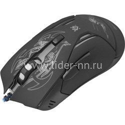 Мышь проводная DEFENDER Bionic GM-250L/52250 игровая оптика 6 кнопок,800-3200dpi