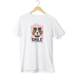 FTCW0618-L Футболка ХБ Собака в очках Smile, размер L