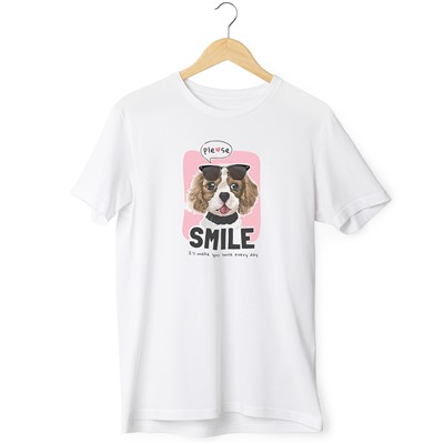 FTCW0618-M Футболка ХБ Собака в очках Smile, размер M