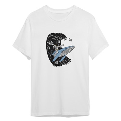 FTW0969-S Футболка Космонавт на ките, размер S
