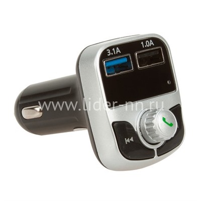 MP3 FM Modulator G17 (Bluetooth/2USB/Micro SD/дисплей) черный