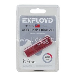 USB Flash 64GB Exployd (620) красный