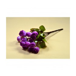 Букет искусственный «Роза» закрытая пурпурная 33 см