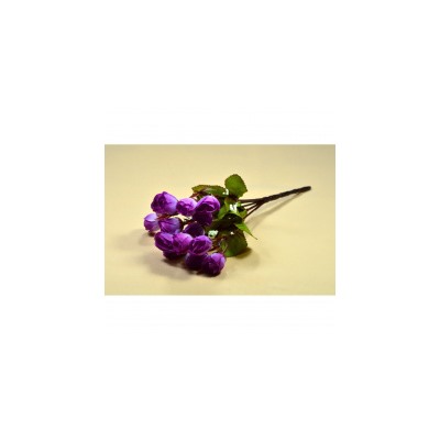 Букет искусственный «Роза» закрытая пурпурная 33 см