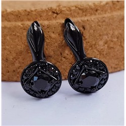 Серьги коллекция Xuping Black покрытие позолота