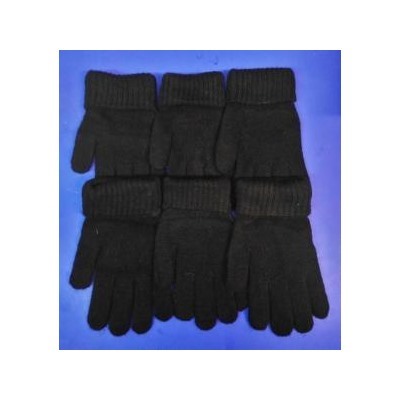 L76(5) Перчатки подростковые шерстяные, черные