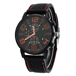 WA036-O Часы наручные чёрно-оранжевые