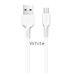 USB кабель micro USB 1.0м HOCO X13 (белый) пакет 2.0A