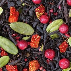 Ягодный коктейль  Смесь великолепных крупнолистовых черных индийского и цейлонского чаев,ягод малины, клубники, листьев и ягод брусники с замечательным ароматом малины.