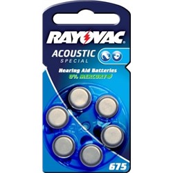 Бат д/слух Rayovac ZA675 6xBL Acoustic (60)