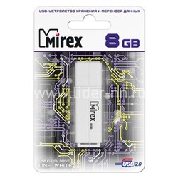 USB Flash 8GB Mirex LINE WHITE
