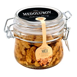 Мёд Медолюбов с грецким орехом (бугель) 250мл