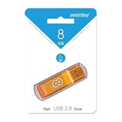 USB Flash 8GB SmartBuy Glossy оранжевый 2.0