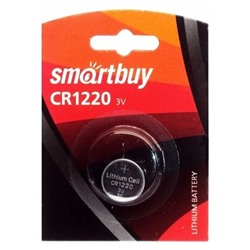 Батарейка литиевая CR 1220 SmartBuy 1xBL 3V (12/72)