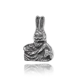SR-K-30136 Кошельковый сувенир Денежный кролик, цвет серебряный