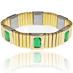 BSM017-2 Магнитный браслет 15мм, цвет зелёный