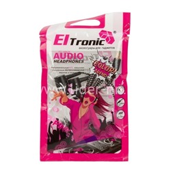 Наушники MP3/MP4 ELTRONIC (4441) Color Trend Pink вакуумные (черный)