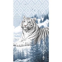 Полотенце вафельное банное 75х150 см №7 "Бенгальский тигр"