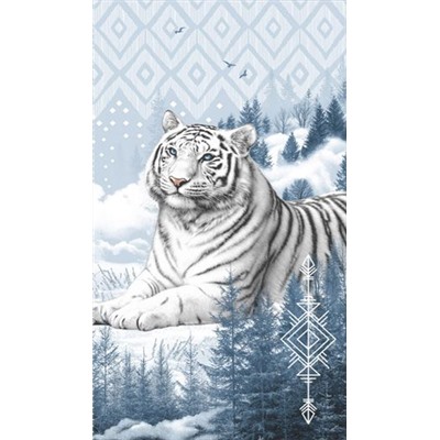 Полотенце вафельное банное 75х150 см №7 "Бенгальский тигр"